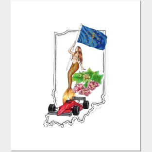 Indiana Mermaid Posters and Art